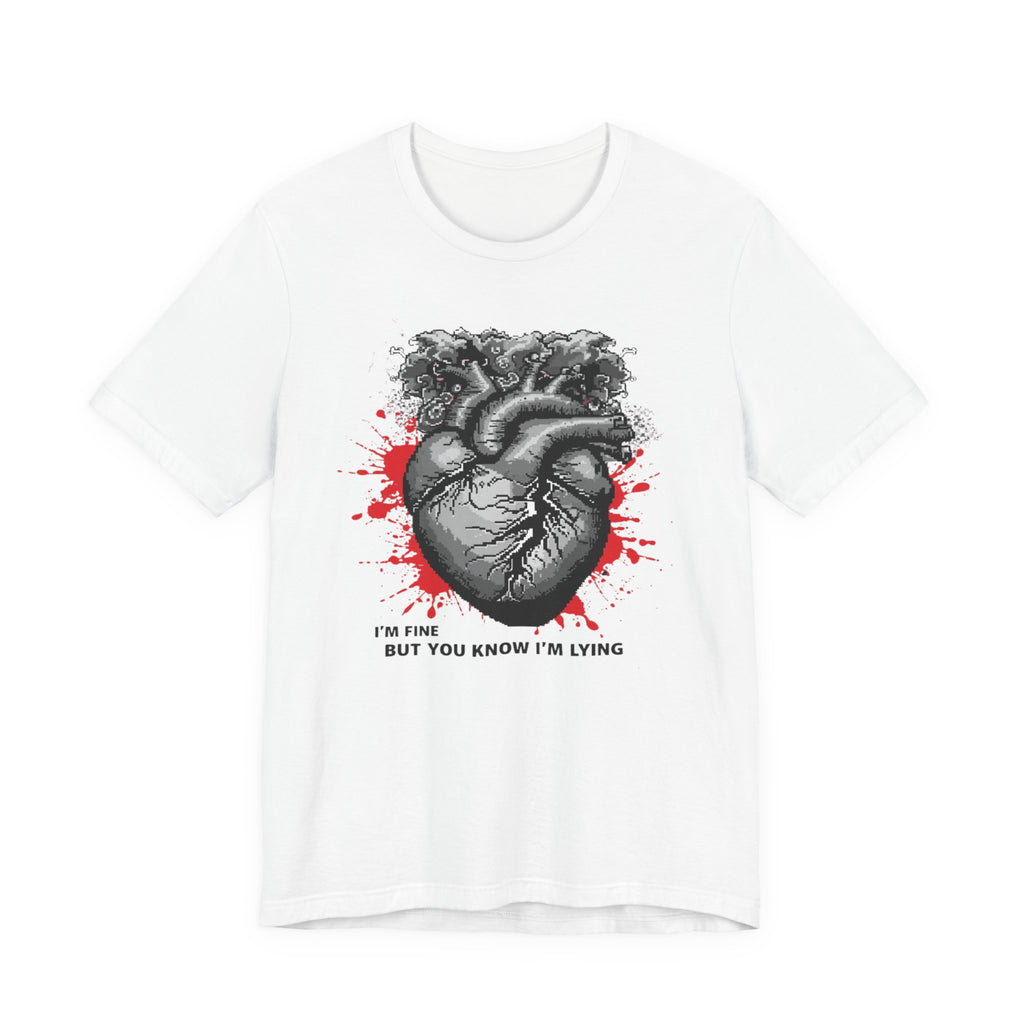 Fractured Heart: Anatomical Pixel Graphic, Emotional Digital Illustration