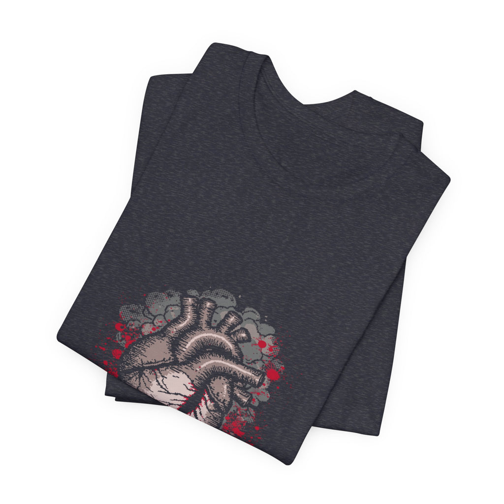 Heartache Protocol: Pixelated Medical Metaphor, Emotional Vulnerability Graphic