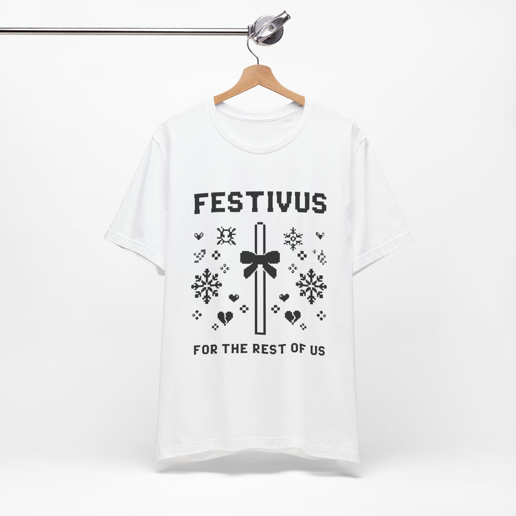 Festivus Grievance Airing Ugly Holiday Sweater T-Shirt graphic t-shirt by Warped Soul Apparel