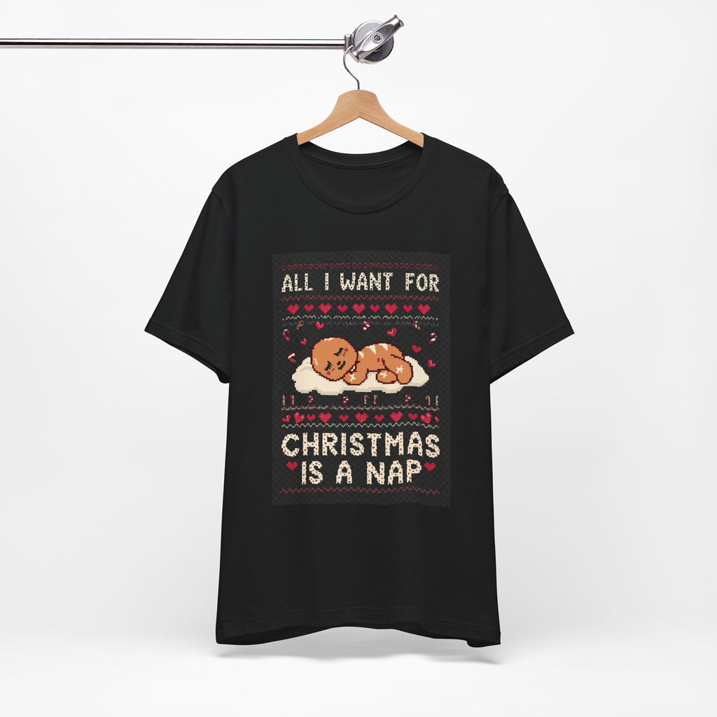 All I Want for Christmas Is a Nap graphic t-shirt by Warped Soul Apparel