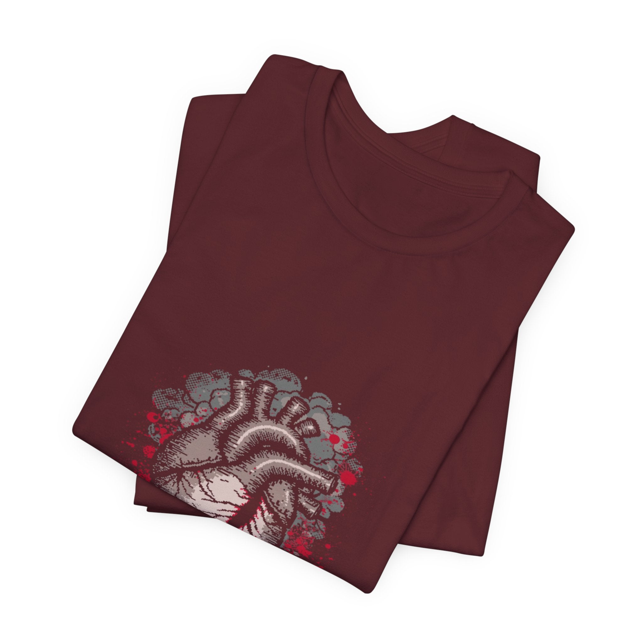 Heartache Protocol: Pixelated Medical Metaphor, Emotional Vulnerability Graphic