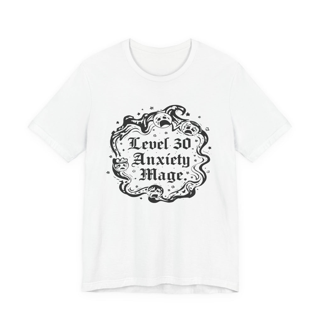 Level 30 Anxiety Mage: Magical Mental Health Illustration, Gothic Fantasy Typography