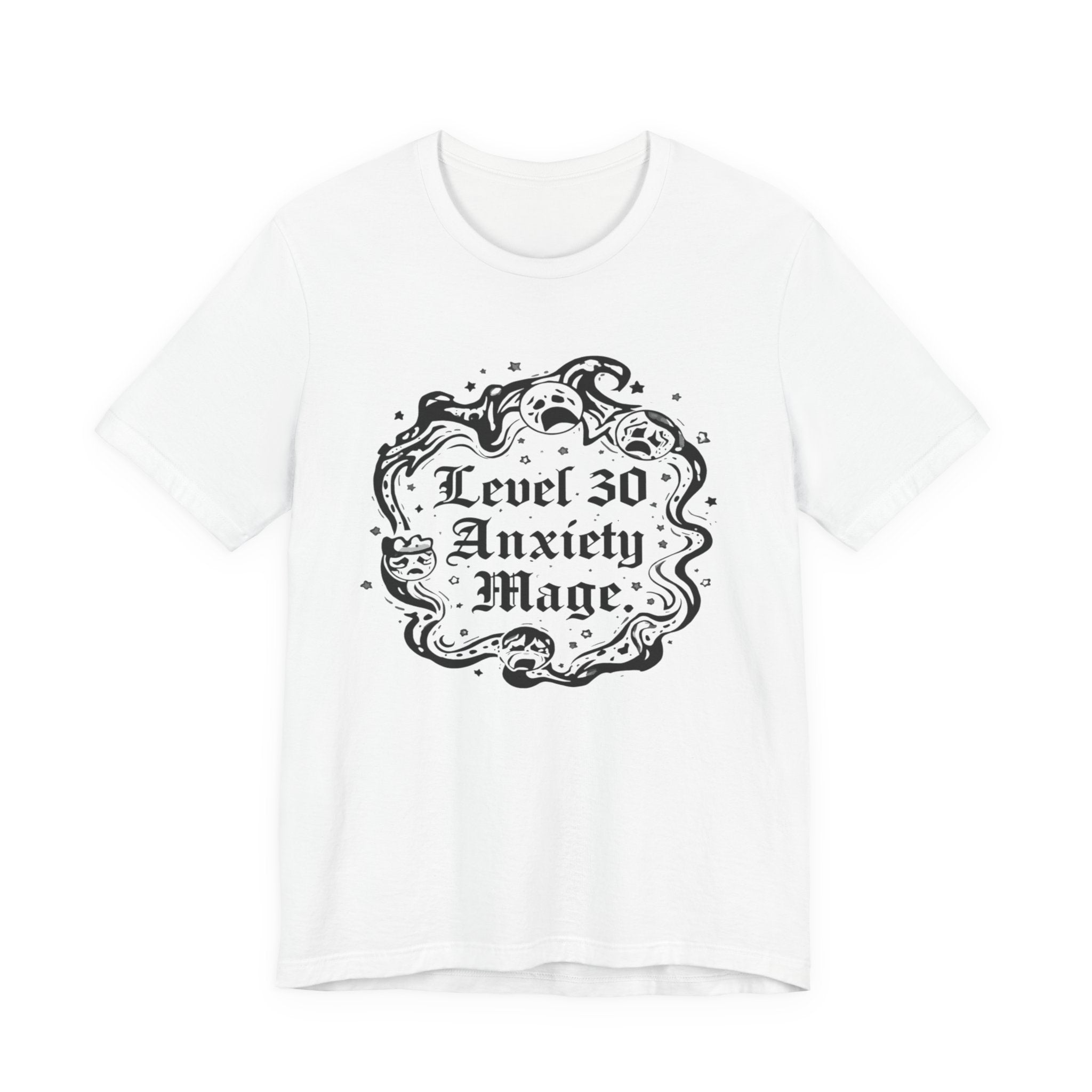 Level 30 Anxiety Mage: Magical Mental Health Illustration, Gothic Fantasy Typography