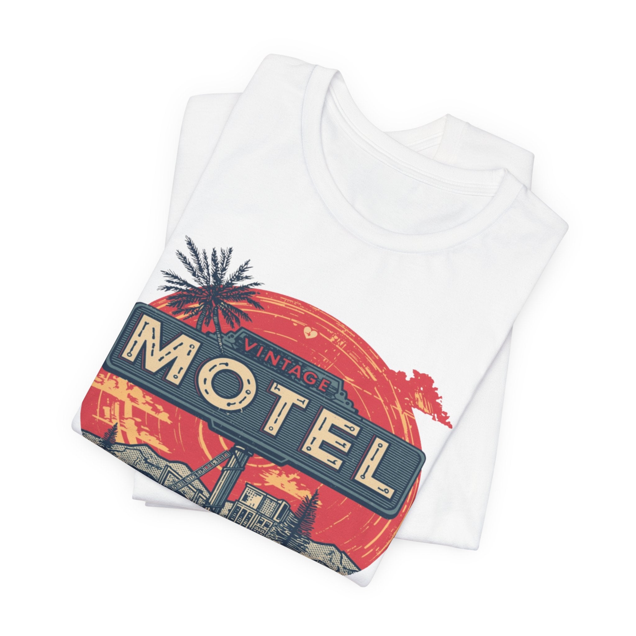 Vintage Motel Memories: Roadside Americana Graphic, Mid-Century Retro Design