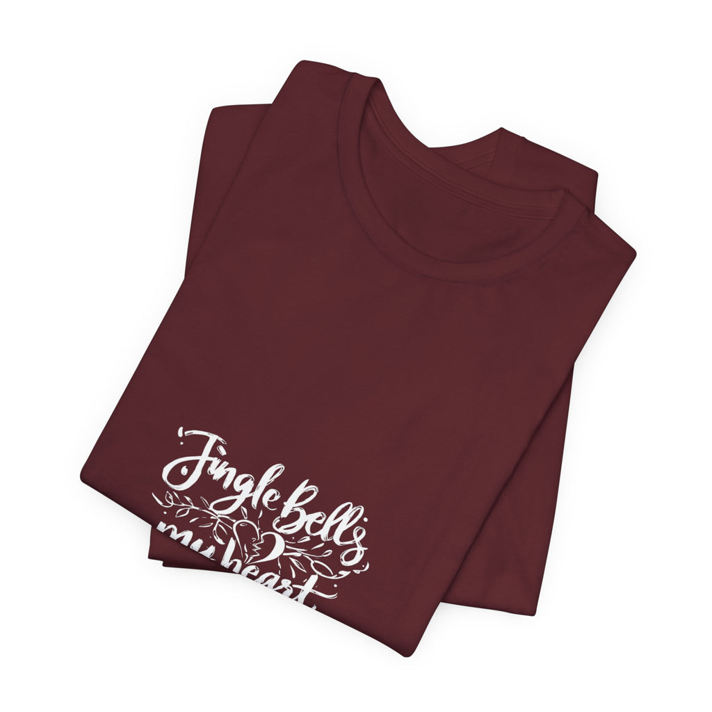 Jingle Heart Melody: Festive Typography Art, Calligraphic Holiday Expression