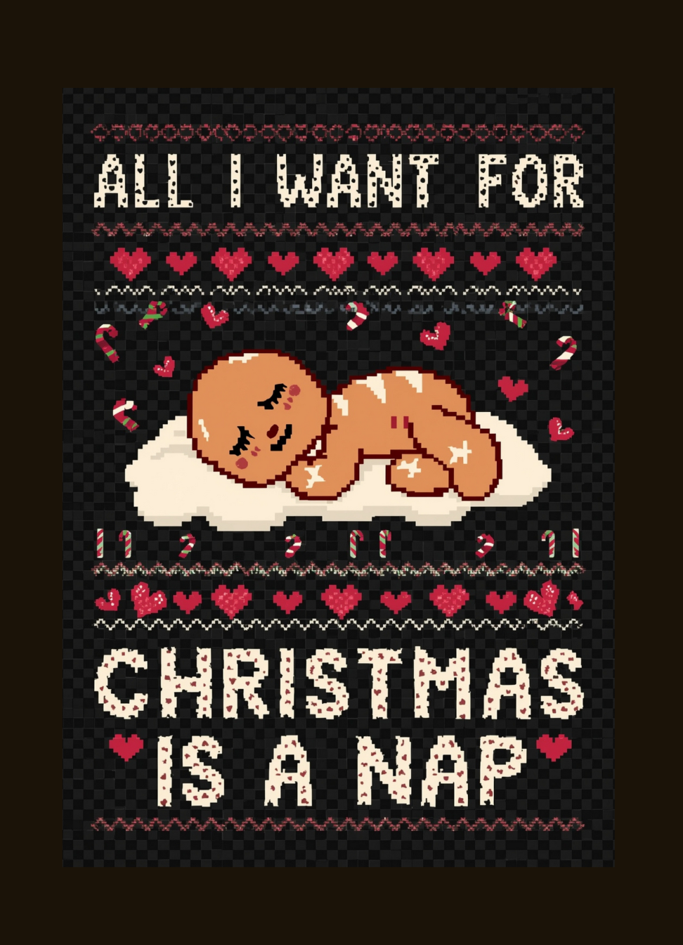 All I Want for Christmas Is a Nap graphic t-shirt by Warped Soul Apparel