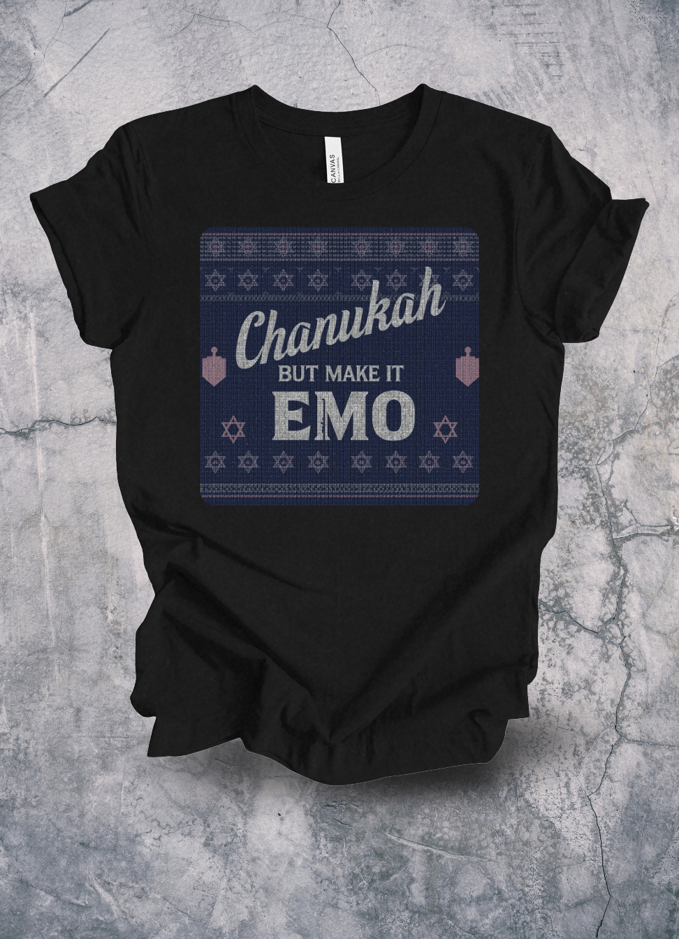 Chanukah But Make It Emo Shirt graphic t-shirt by Warped Soul Apparel
