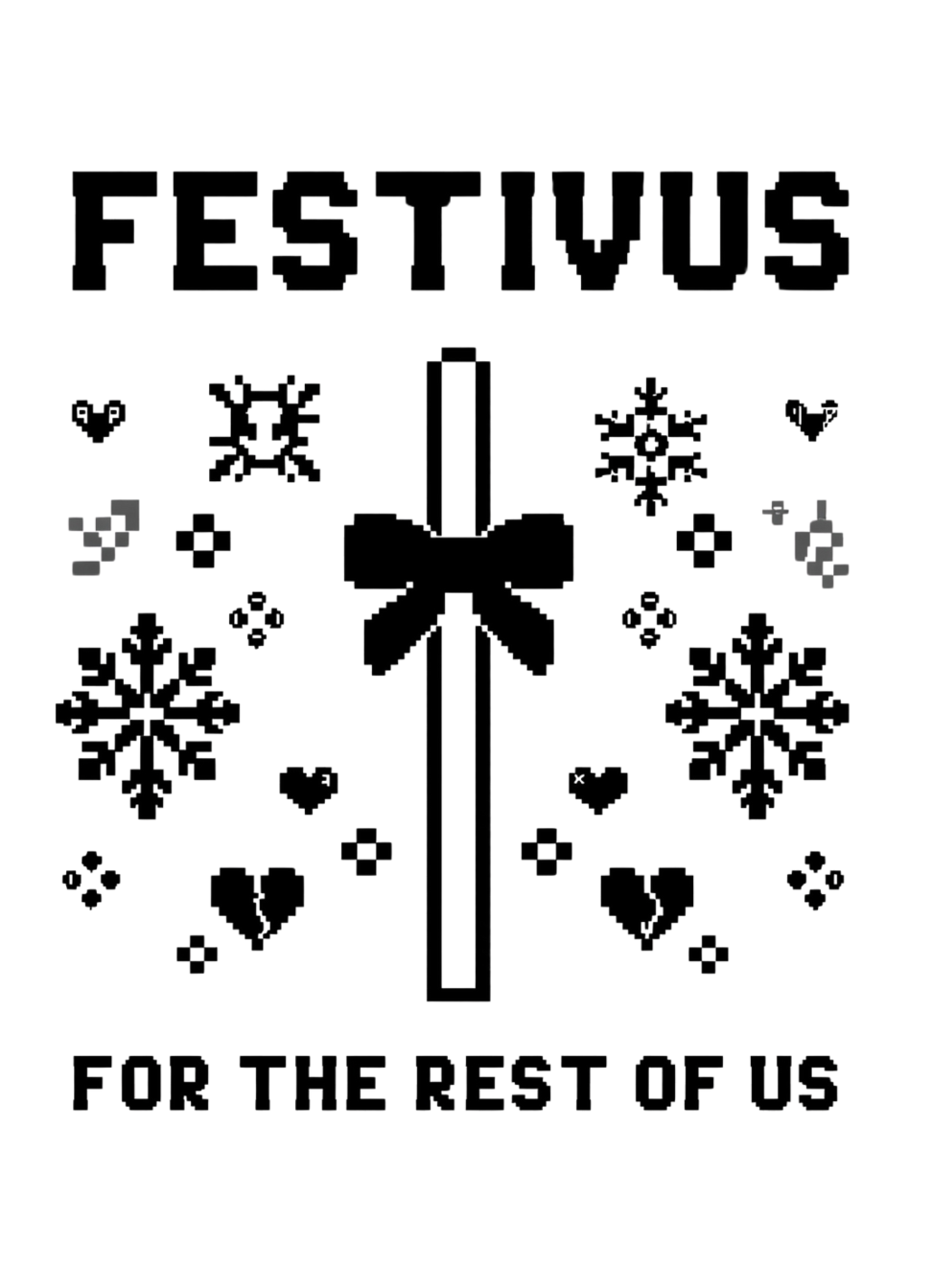 Festivus Grievance Airing Ugly Holiday Sweater T-Shirt graphic t-shirt by Warped Soul Apparel