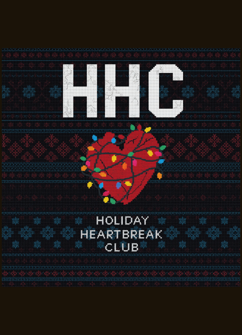 HHC Holiday Heartbreak Club Dark Knit Tee graphic t-shirt by Warped Soul Apparel
