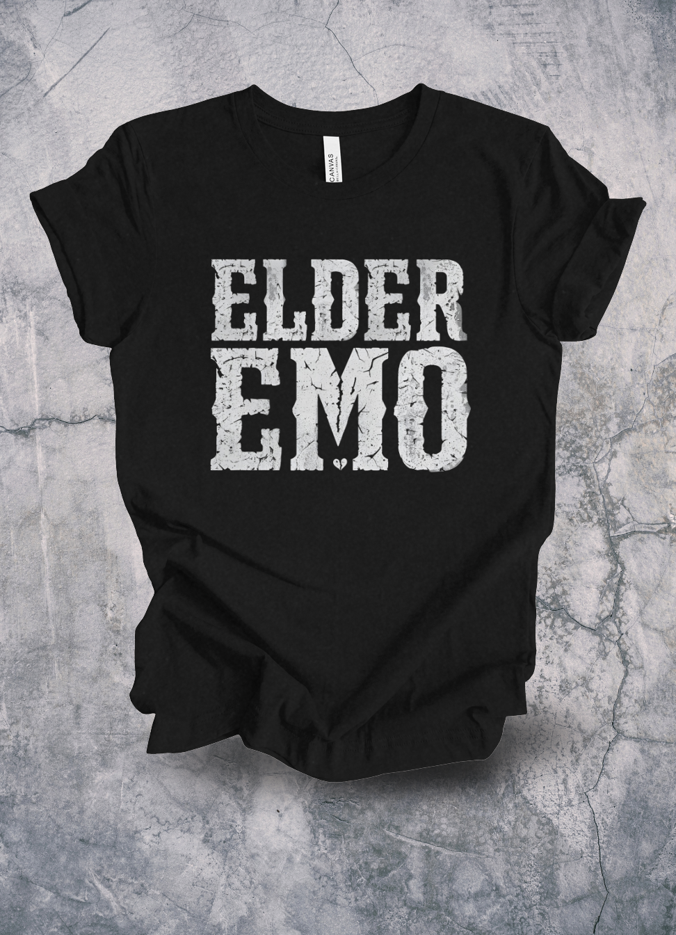 Elder Emo Shirt graphic t-shirt by Warped Soul Apparel