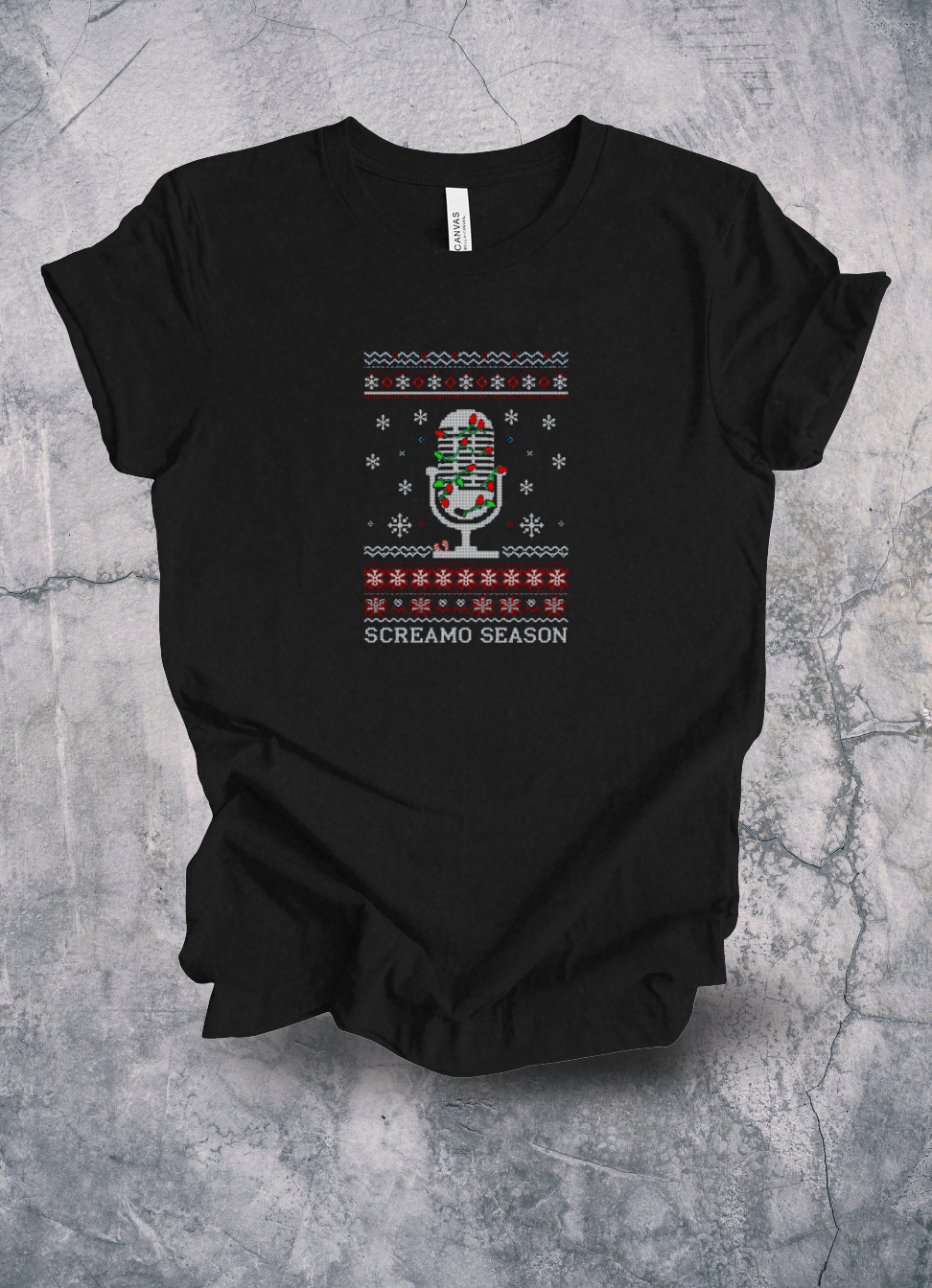 Screamo Season Christmas Shirt graphic t-shirt by Warped Soul Apparel