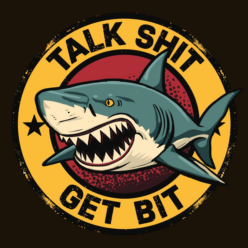 Talk Shit Get Bit Shark Tee