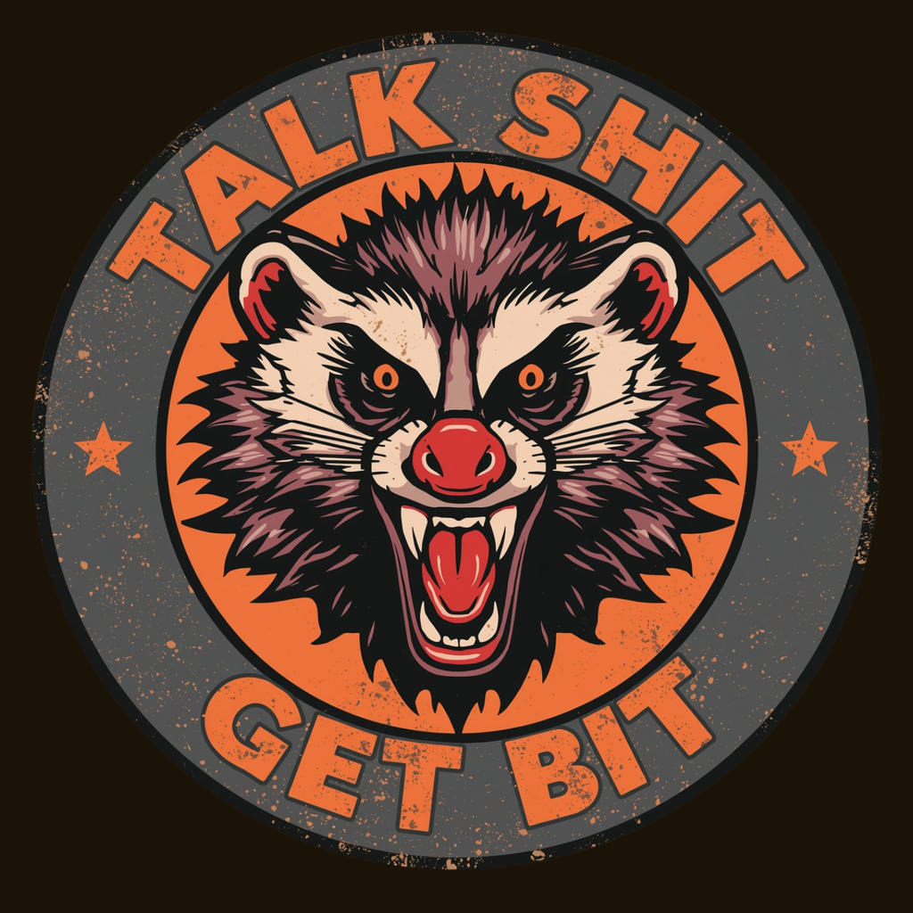 Talk Shit Get Bit Possum Tee