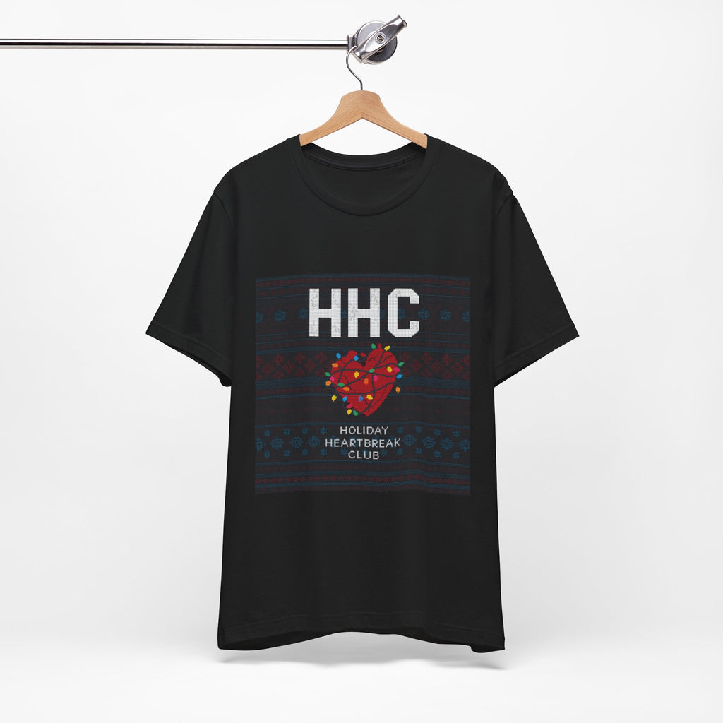 HHC Holiday Heartbreak Club Dark Knit Tee graphic t-shirt by Warped Soul Apparel