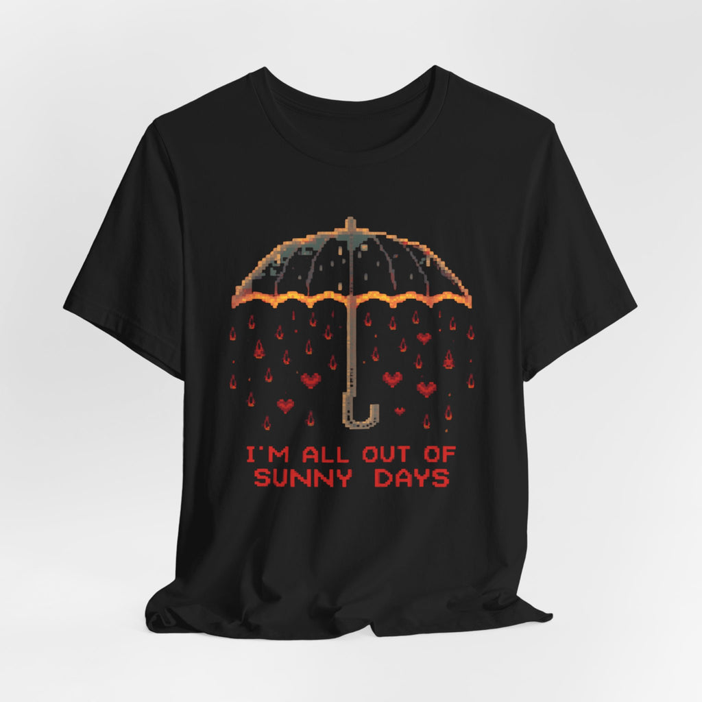 Pixel Melancholy: Rainy Day Emotions, Umbrella Pixel Art Illustration