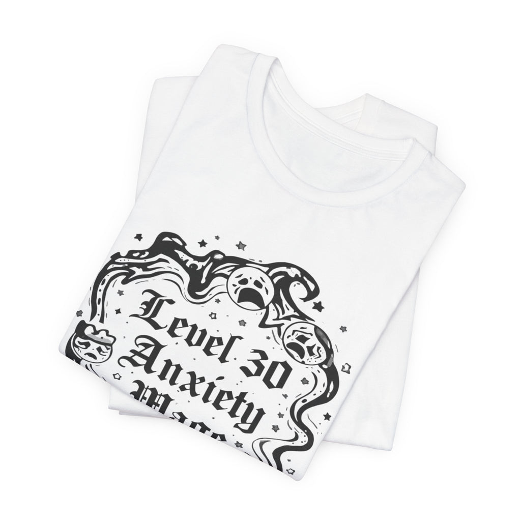 Level 30 Anxiety Mage: Magical Mental Health Illustration, Gothic Fantasy Typography