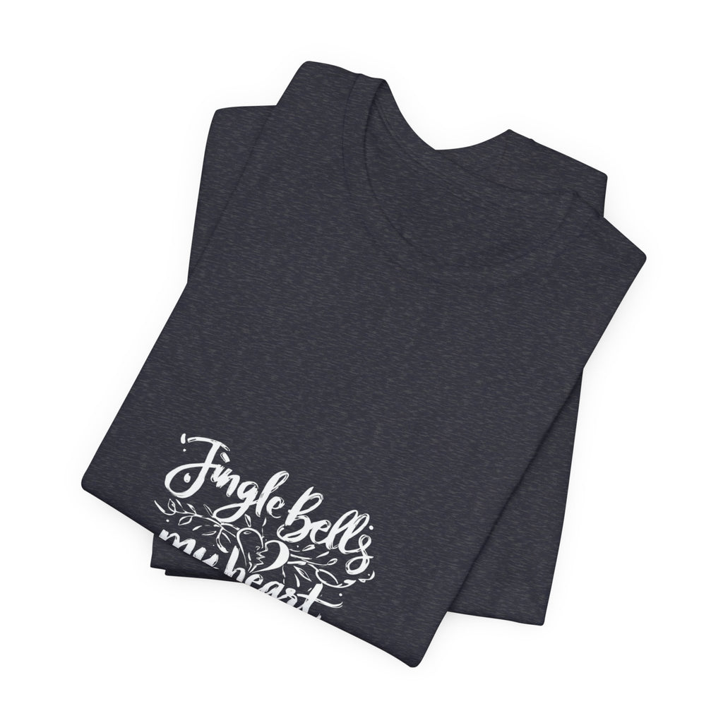 Jingle Heart Melody: Festive Typography Art, Calligraphic Holiday Expression