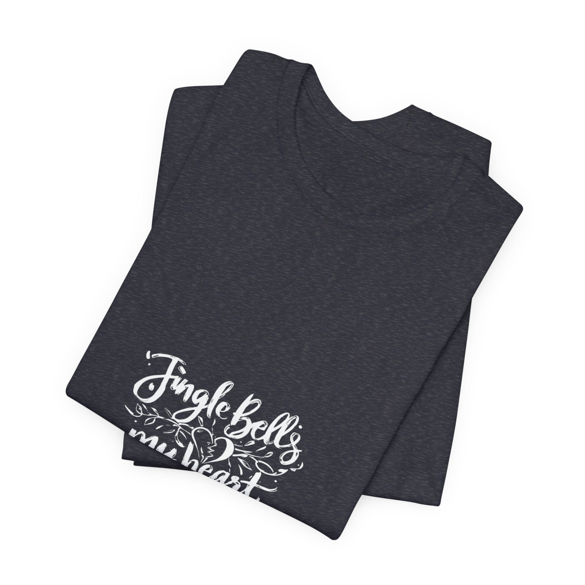 Jingle Heart Melody: Festive Typography Art, Calligraphic Holiday Expression